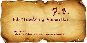 Földváry Veronika névjegykártya