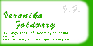 veronika foldvary business card